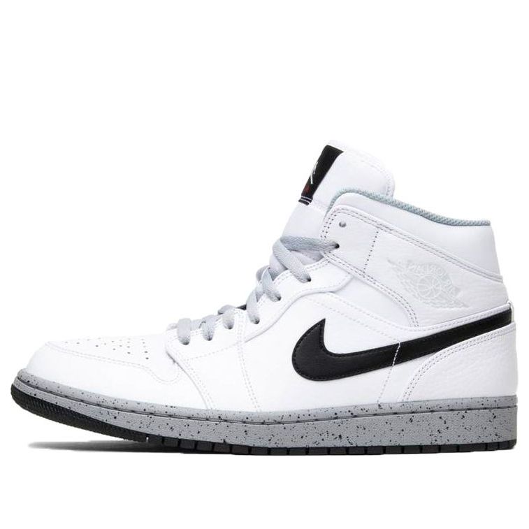 Air Jordan 1 Mid 'White Cement'  554724-115 Epochal Sneaker